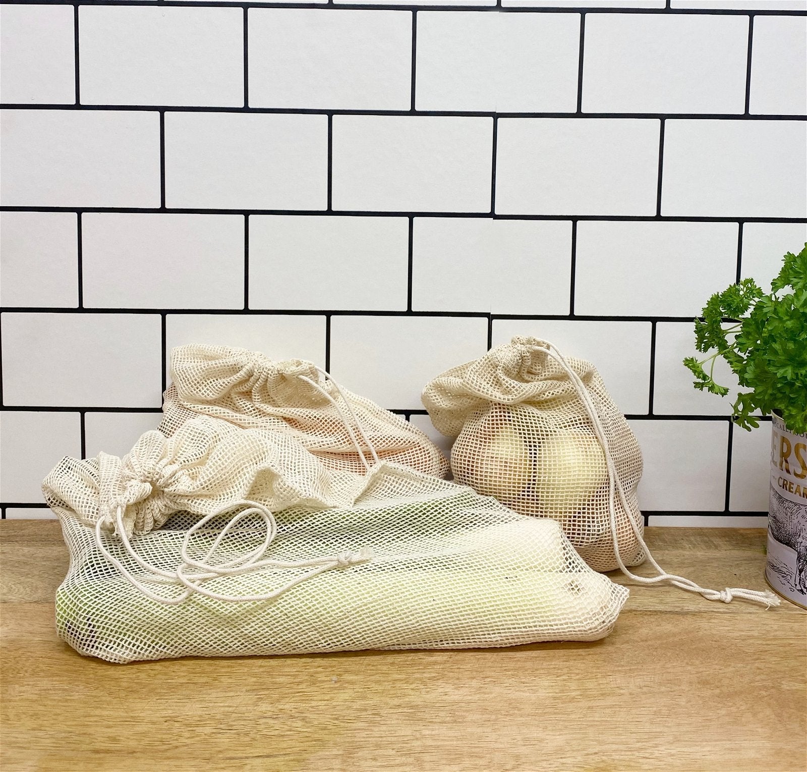 Pack of 3 Reusable Fruit & Vegetable Bags-3